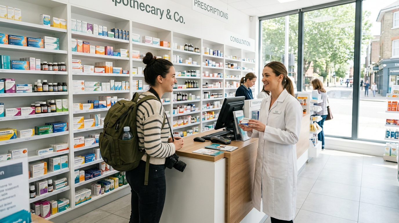 At the Pharmacy Abroad