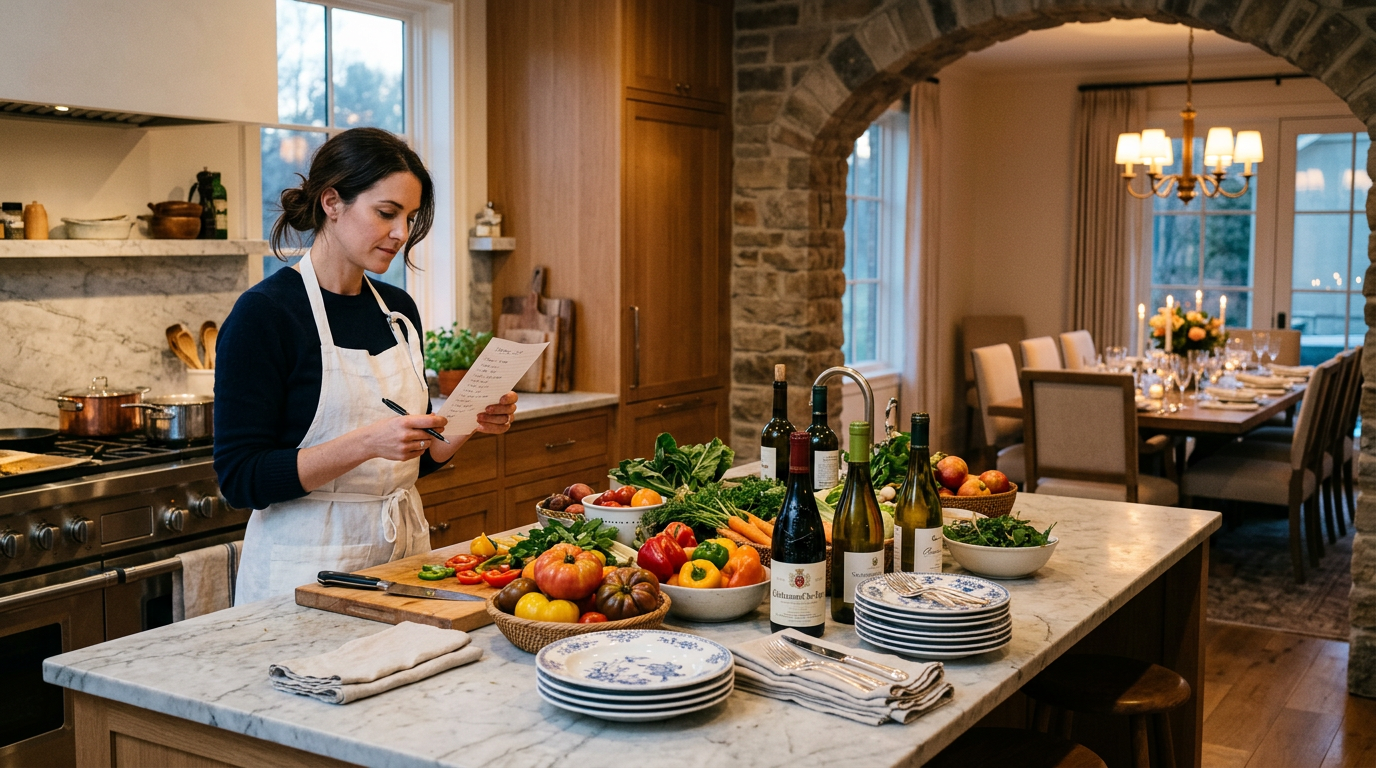 Preparing for a Dinner Party