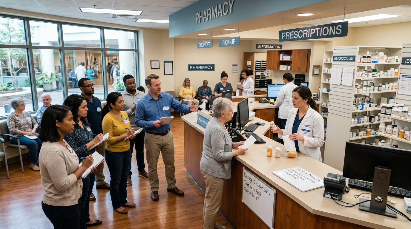 Getting Medicine at the Pharmacy