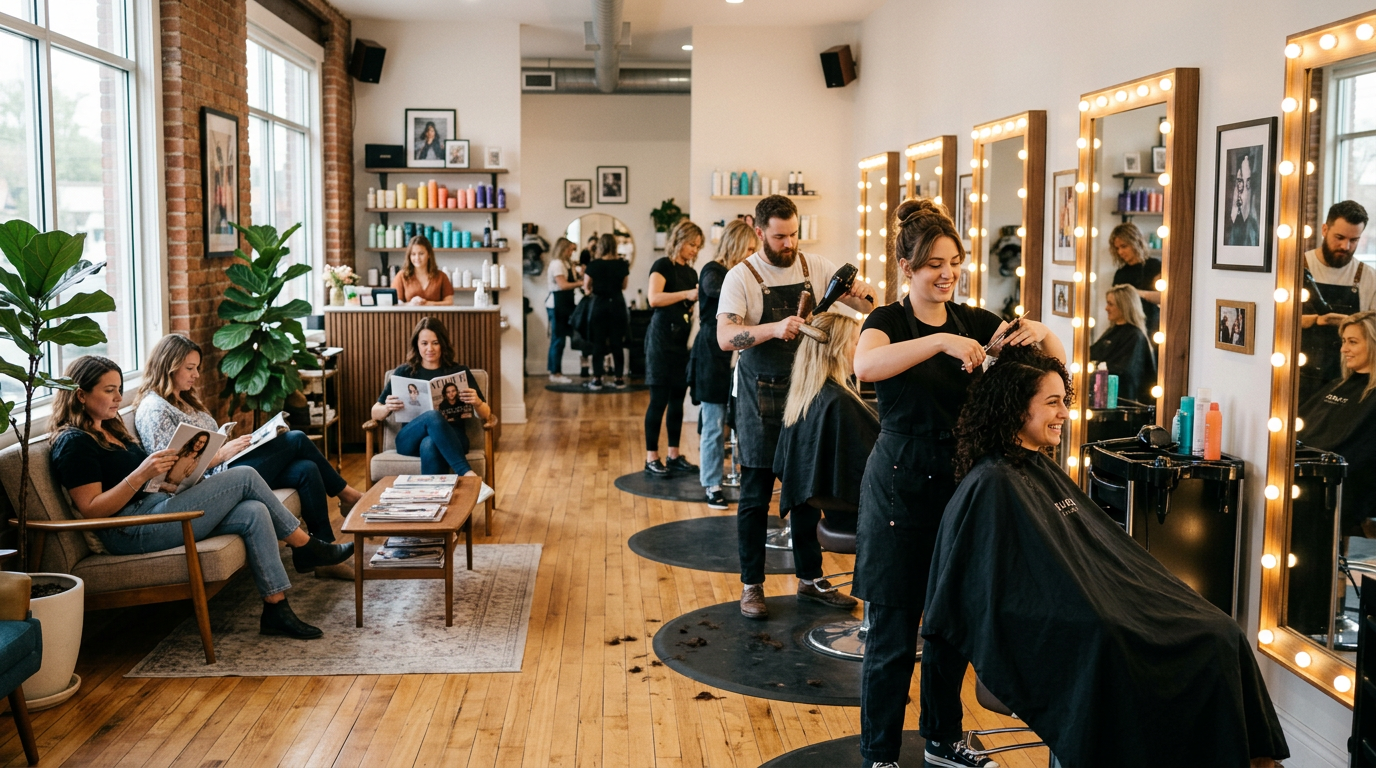 Getting a Haircut at the Salon