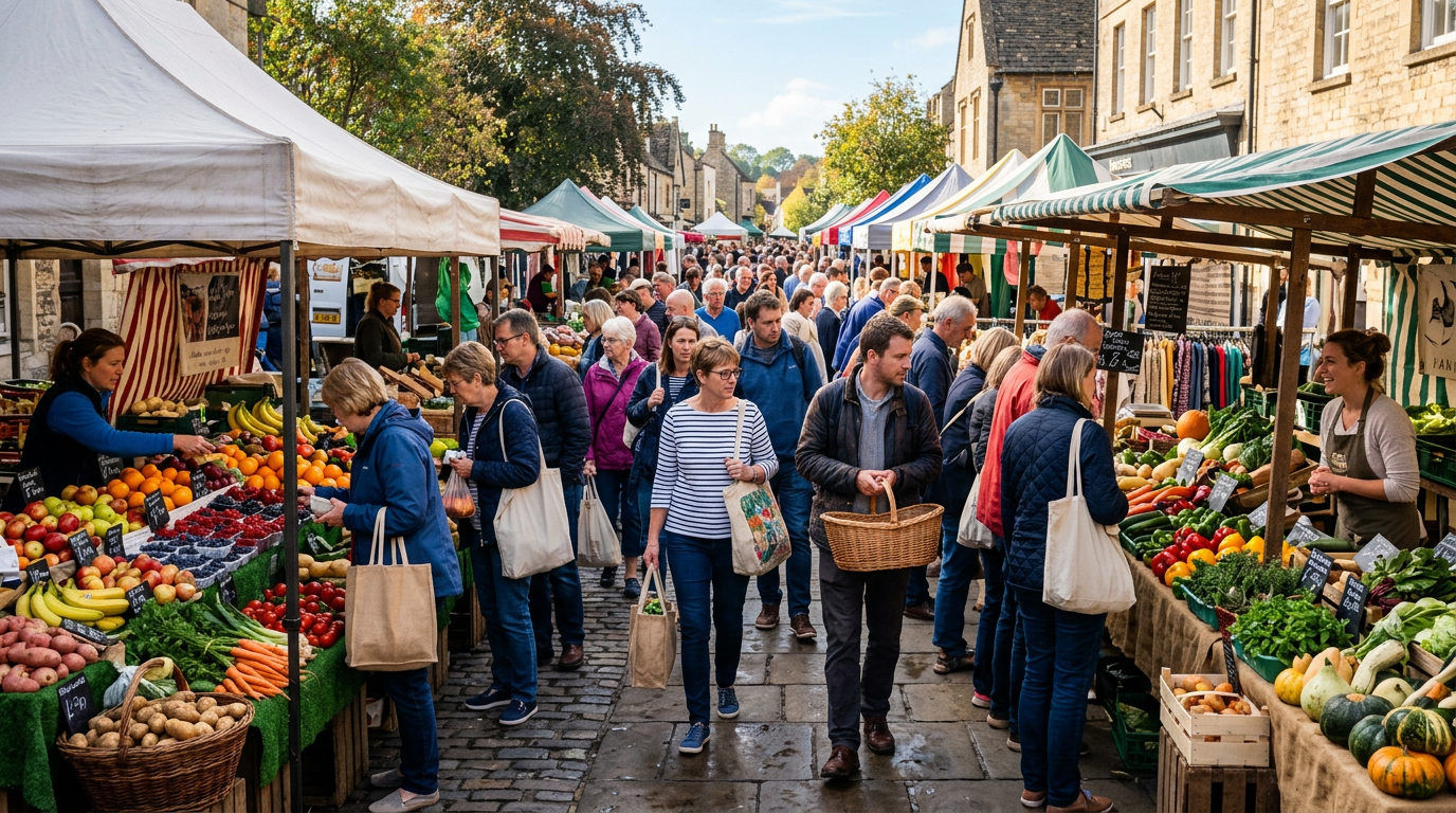 A Busy Saturday Market