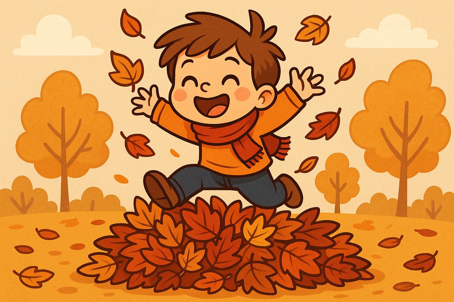 Do you like jumping in leaves? — - Yes I do
No I don't