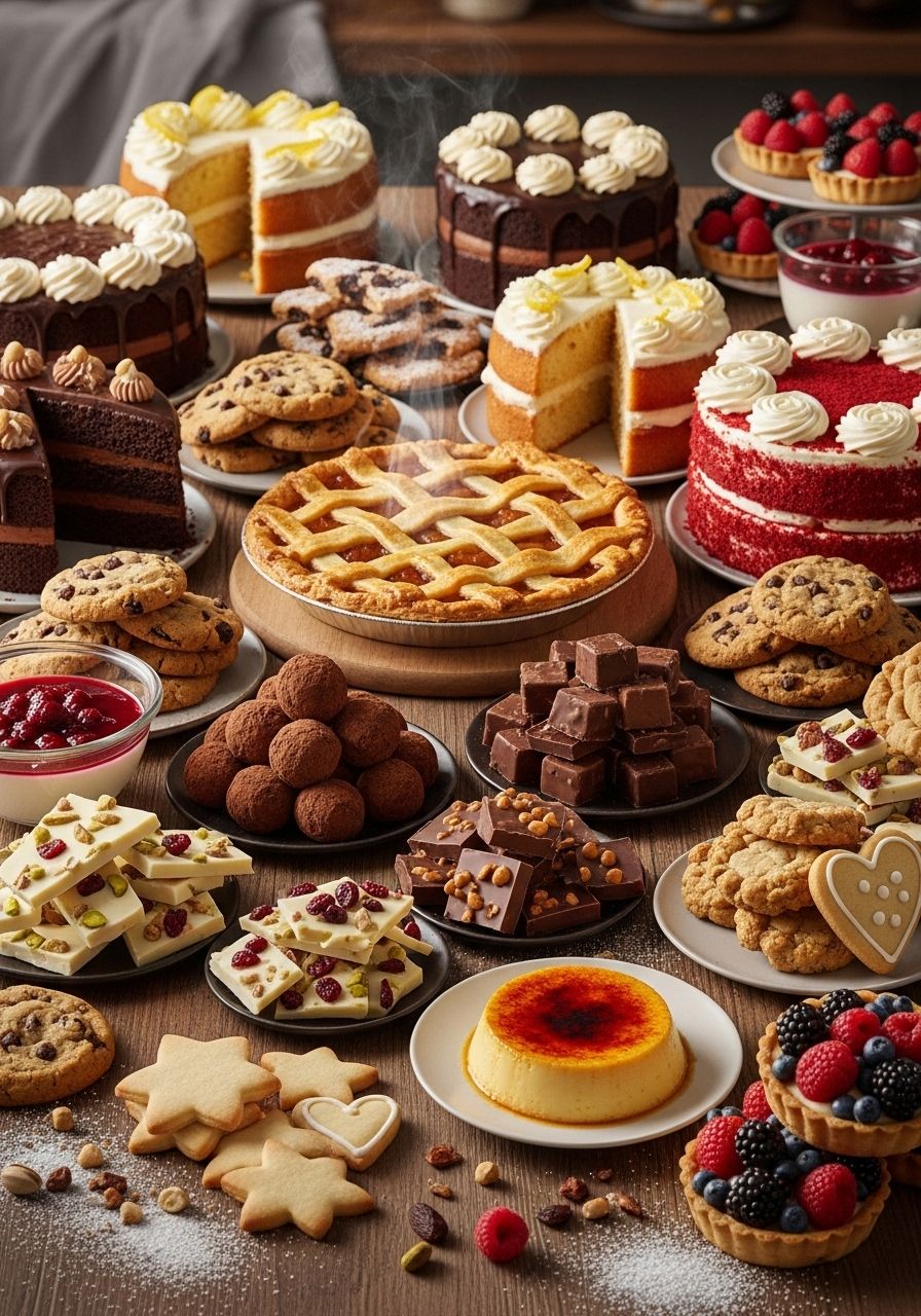 What’s your favourite dessert? — My favourite dessert is___.
1. Chocolate
2. Cake
3. Cookies
4. Apple pie