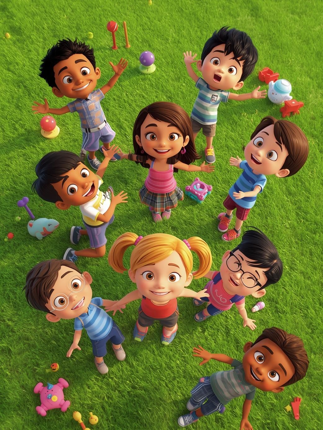 Where do you like to play? — I like to play___.
1. 🌳 In the park
2. 🏫At school
3. 🏠 At home