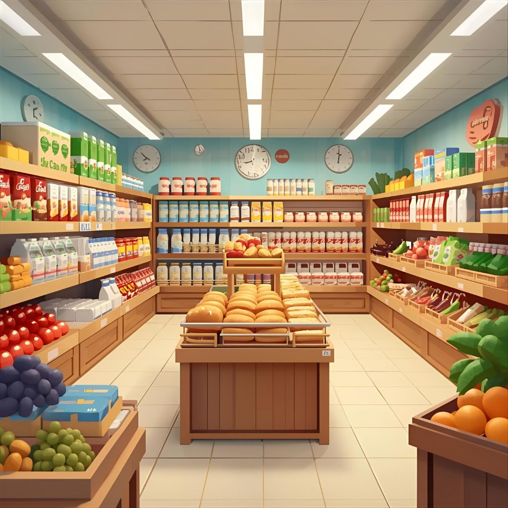 Name 3 things you can buy at the supermarket