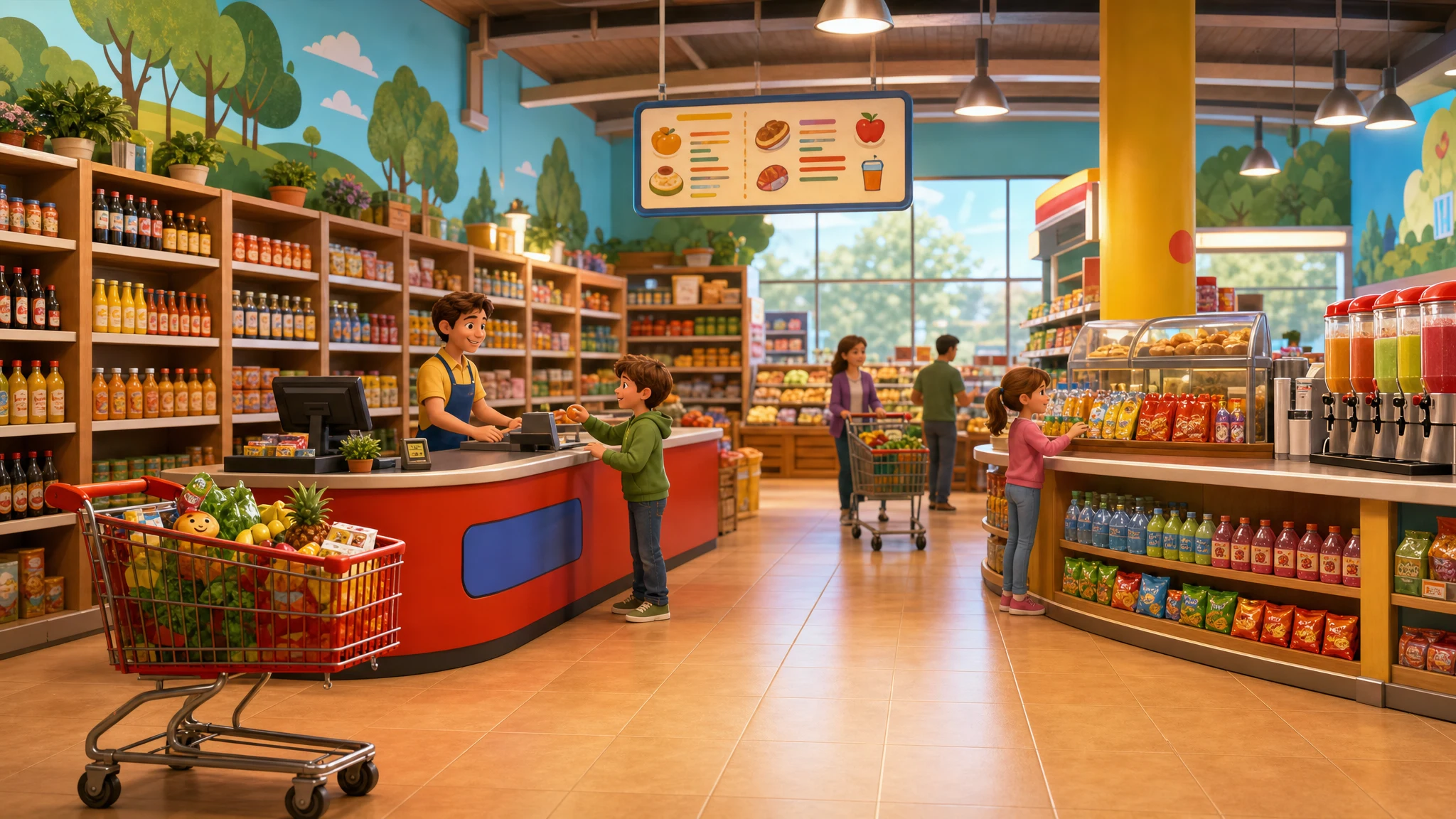 W supermarkecie — chcę i nie chcę po angielsku