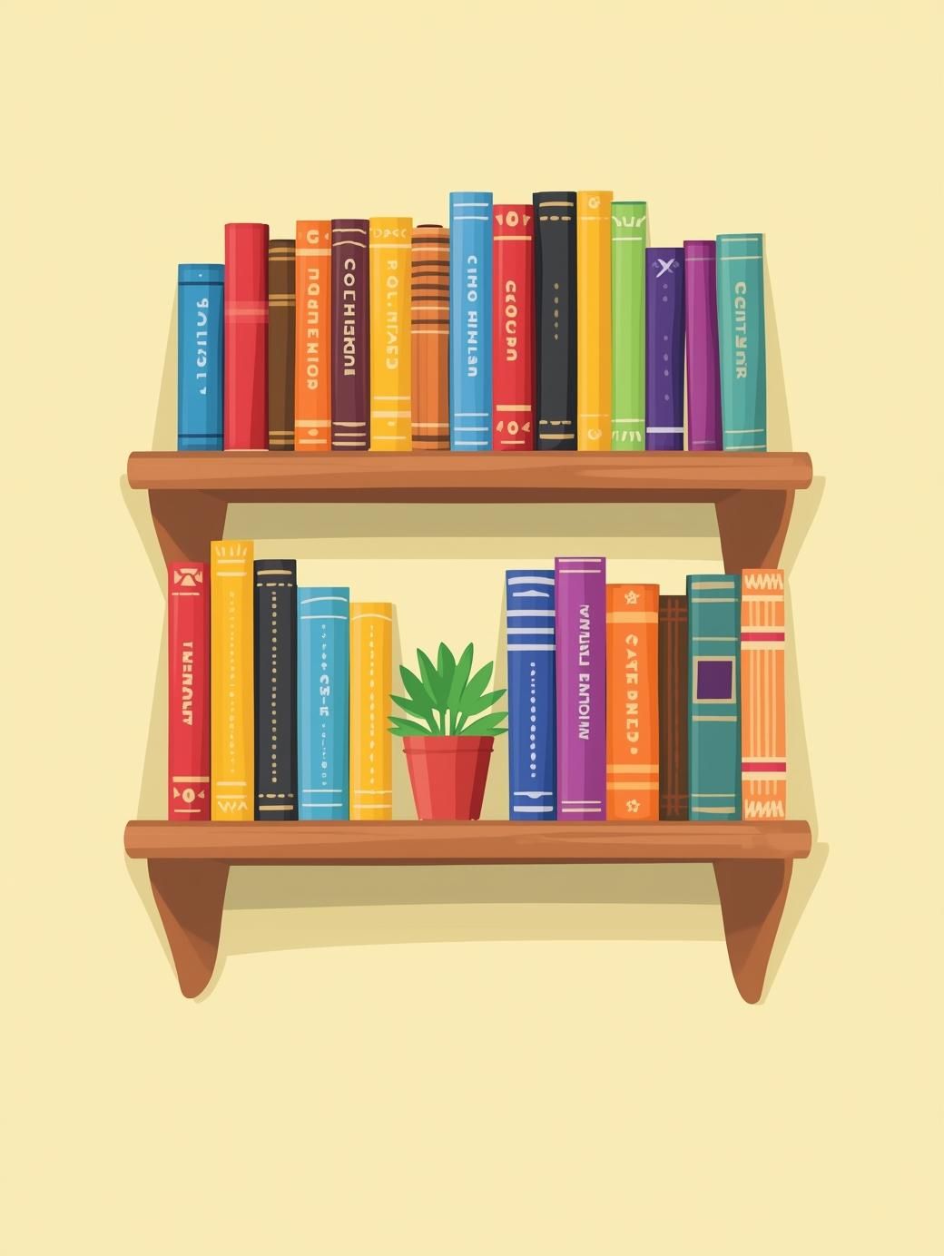 The books are on the ____. mirror / shelf
