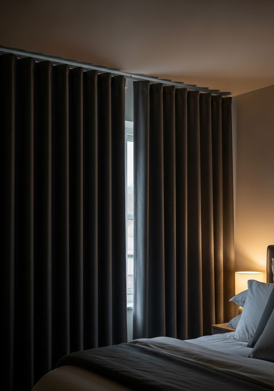 What can you close at night — curtains or bookshelves?