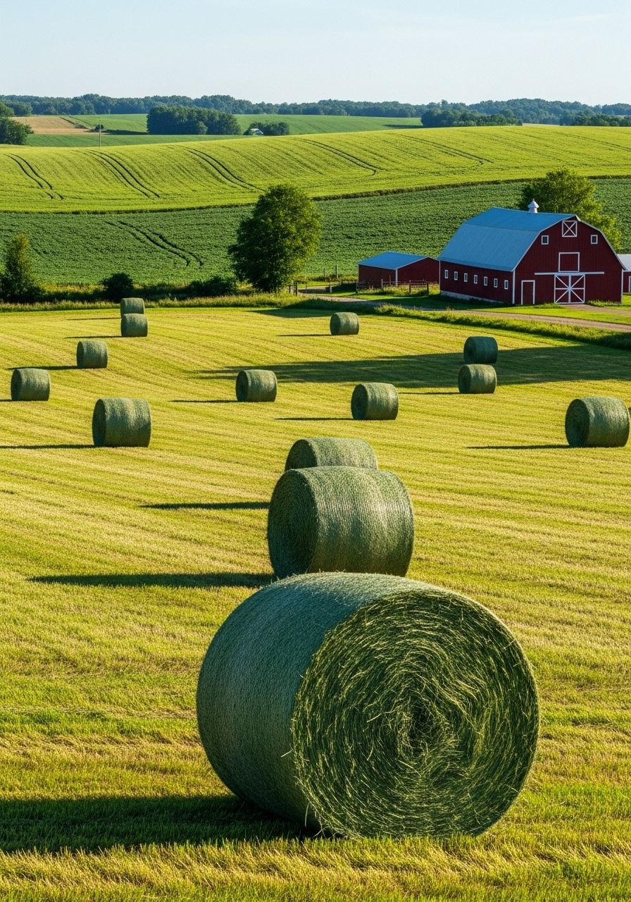 The farmer feeds the animals green __________