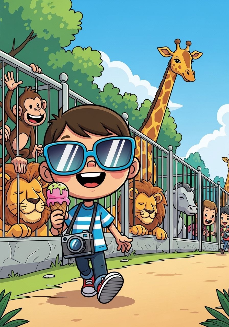 Who do you like to go to the zoo with? — 1. My family
2. My friends
3. I like to go alone