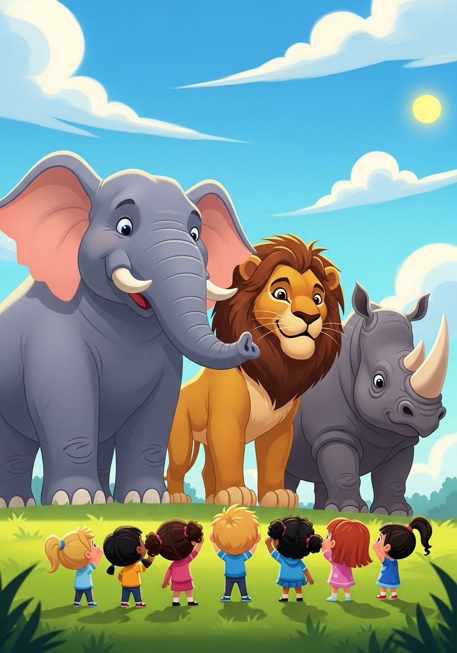 Which animals do you like? — I like____.
1. Big animals
2. Small animals