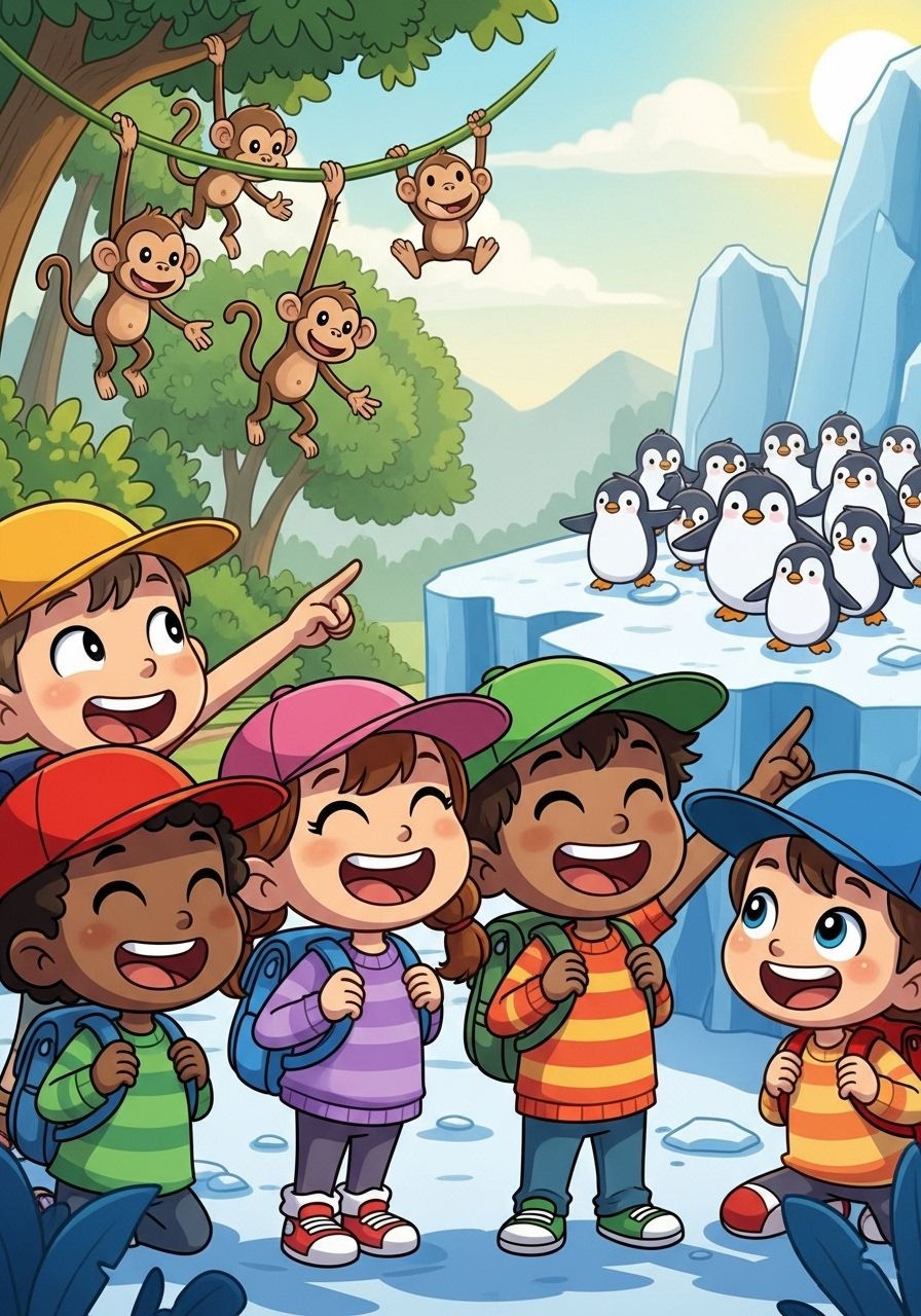 Who do you like to go to the zoo with? — 1. My family
2. My friends
3. I like to go alone