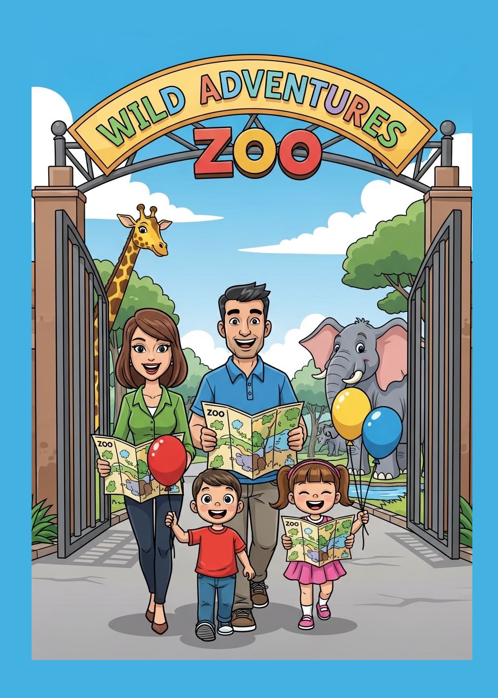 Who do you like to go to the zoo with? — 1. My family
2. My friends
3. I like to go alone