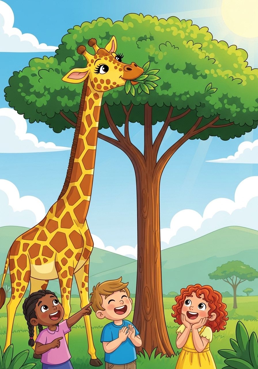 Which animal has a very long neck?
