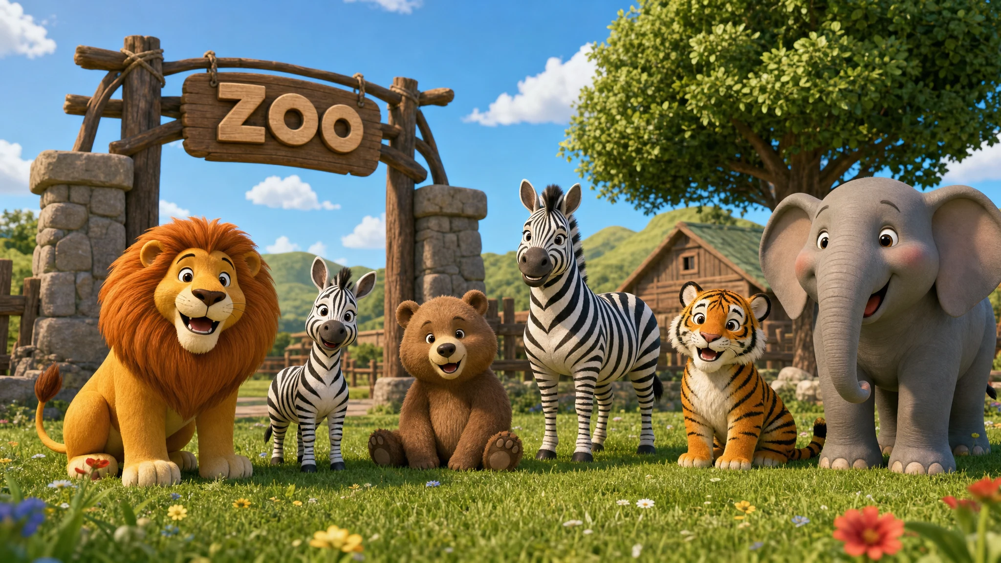 Zwierzęta w zoo — „I see a…” po angielsku