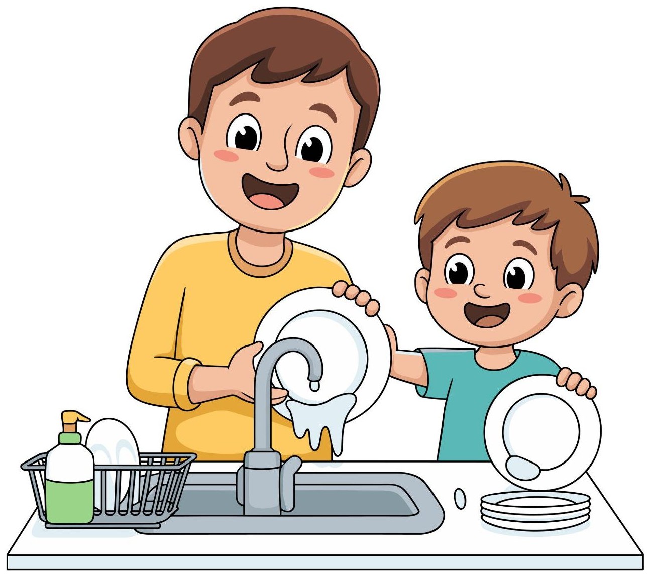 Do you help Mum or Dad? — I help____.

1. Mum
2. Dad