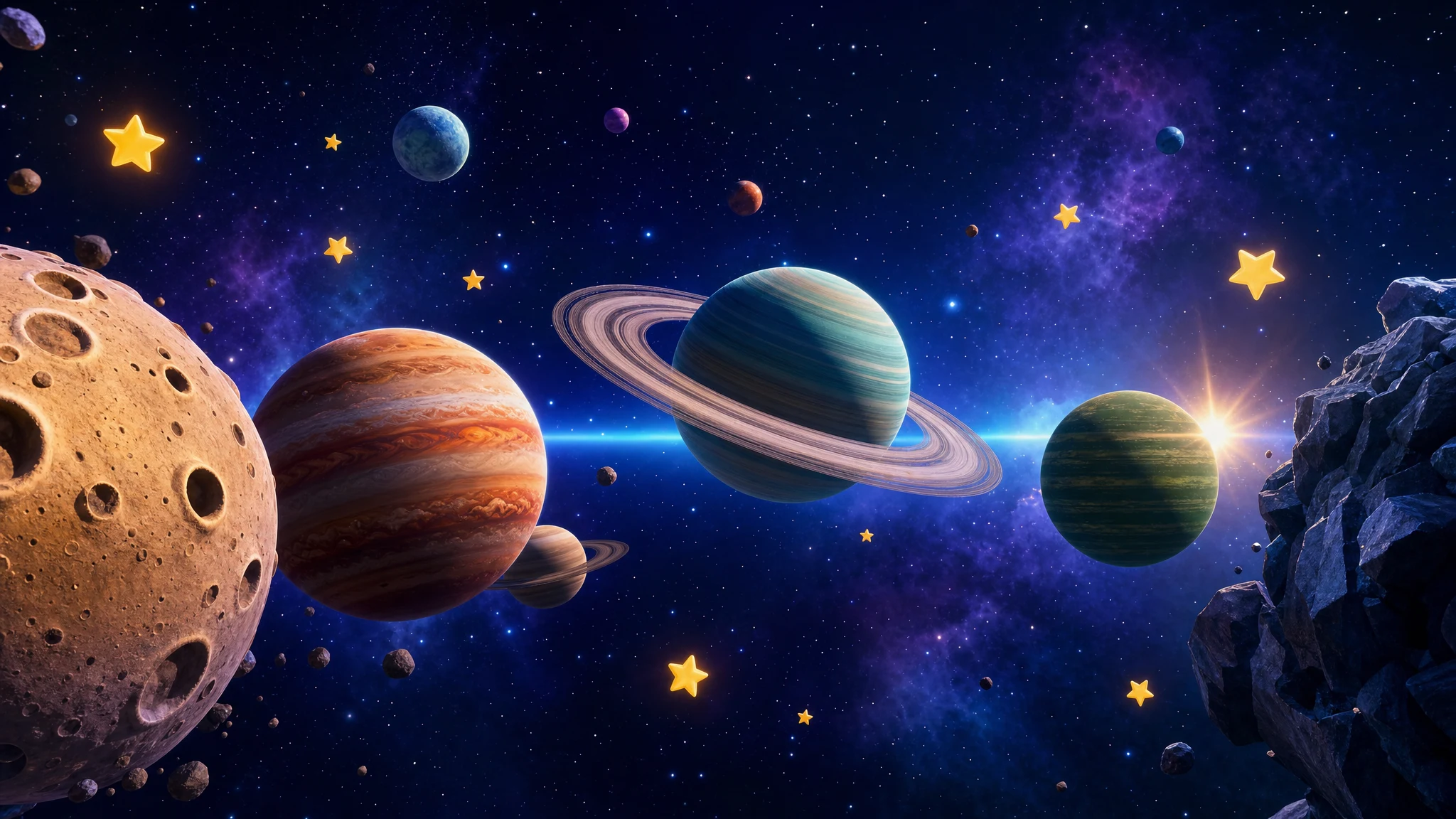Kosmos i planety — pierwsze angielskie zdania