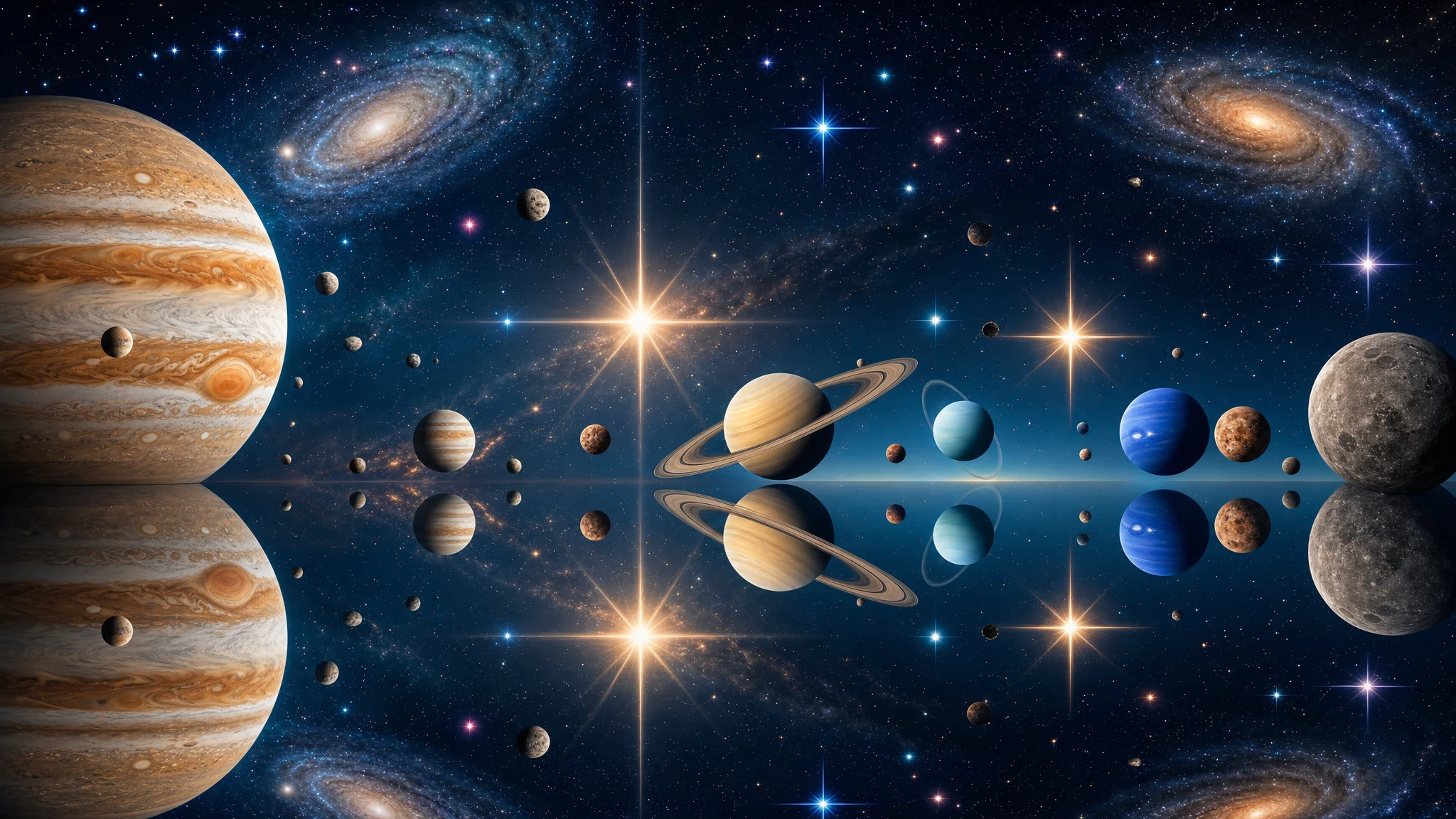 Kosmos i planety — czas Present Continuous