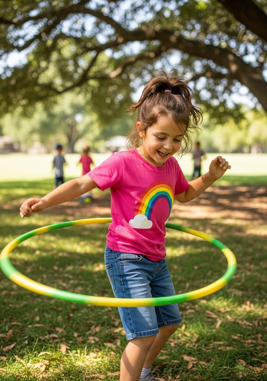 Spin the hula hoop