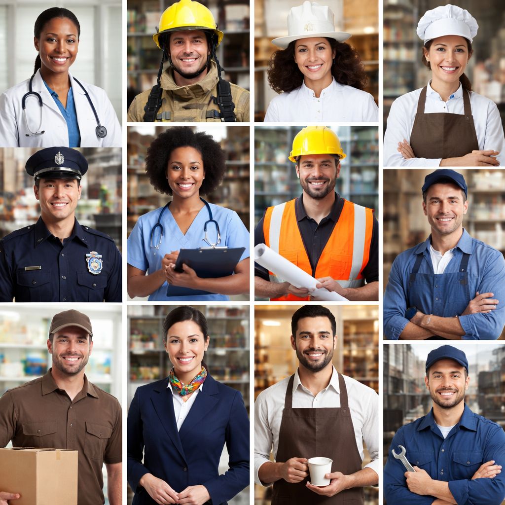 Who wears a uniform while working?