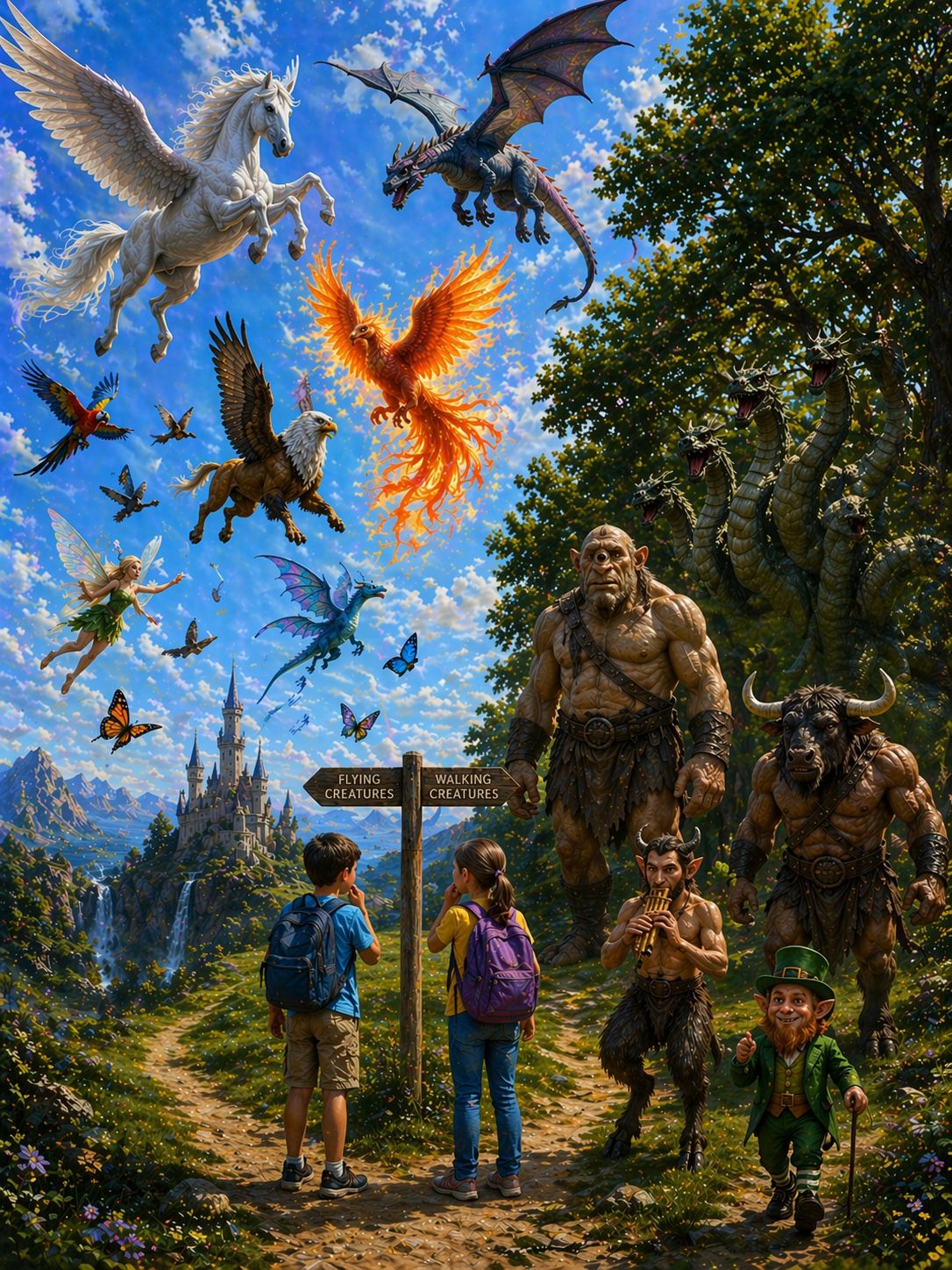 Do you like flying creatures or walking creatures? — I like ___ creatures.
