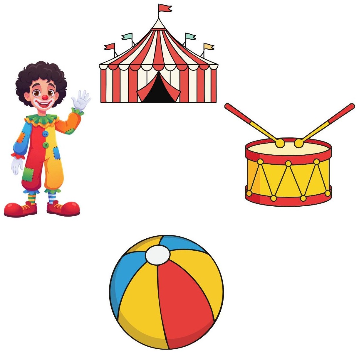 What can you see in the circus? — I can see __.