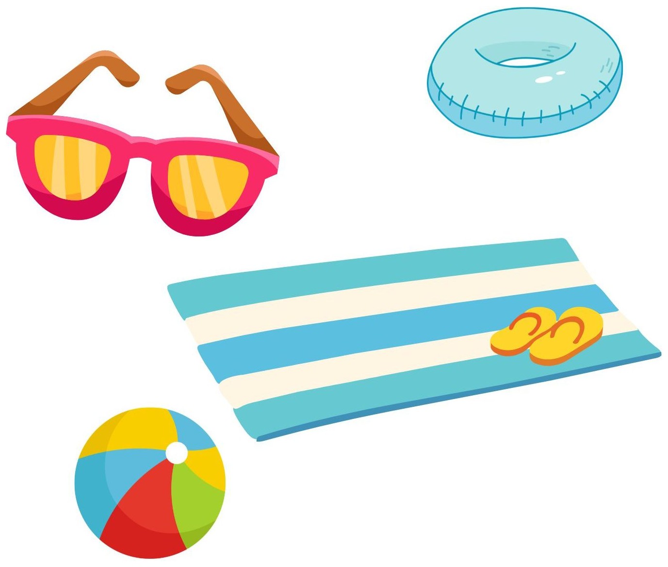 What do you take to the pool? — I take ___.