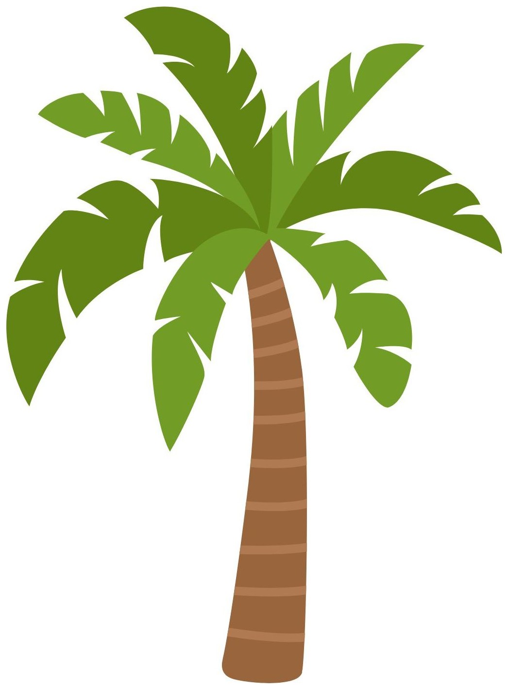 What colour is the tree? — The tree is ___ and ____.