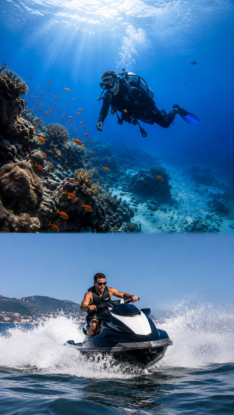 Would you rather go diving or jet skiing? Why?