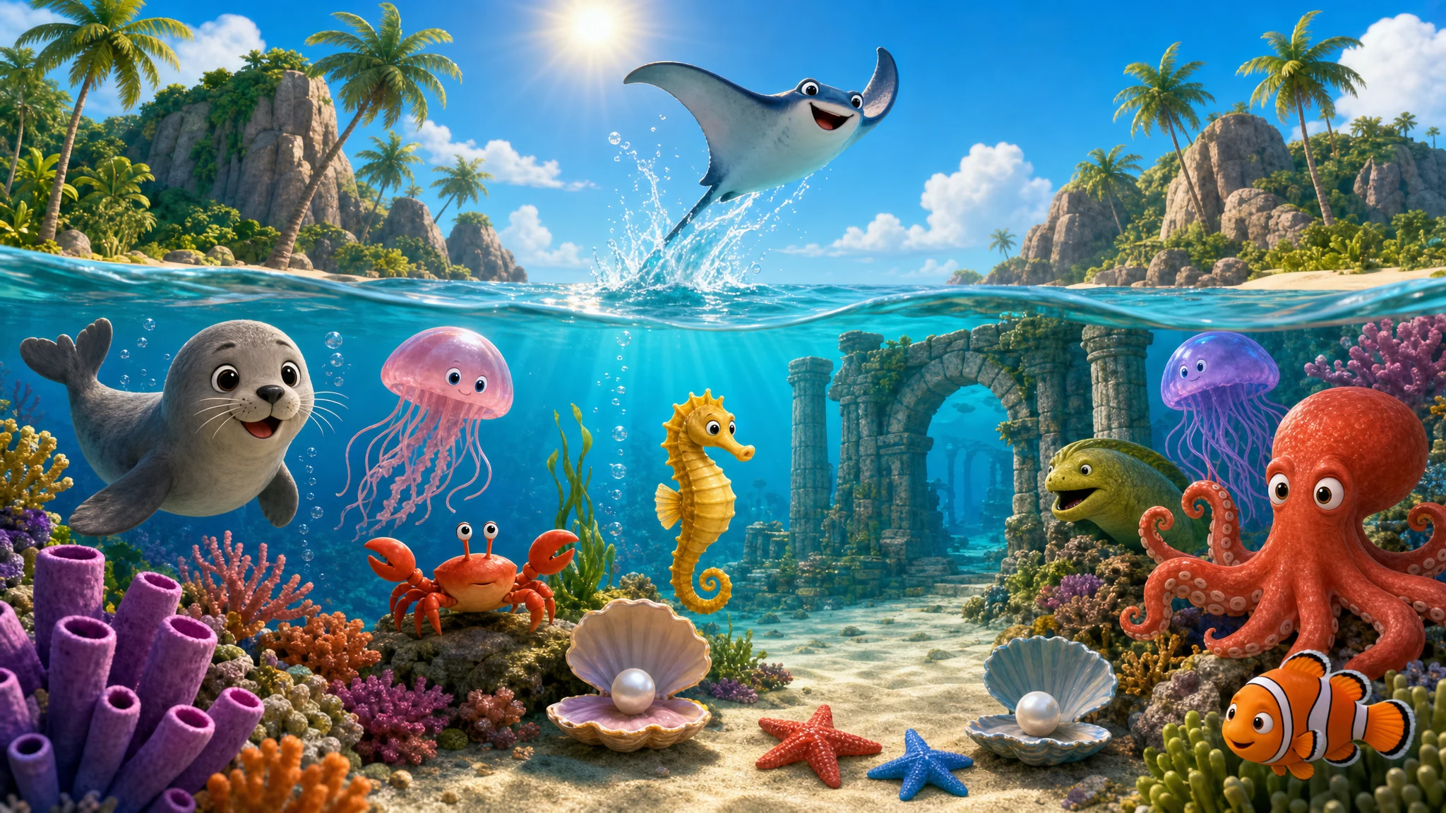 Stworzenia oceanów — gdzie żyją po angielsku